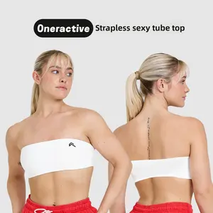 Oneractive Women's High Support Sports Bra Strapless Wireless Quick Dry for Running Gym Yoga Summer Breathable Backless Workout Bra