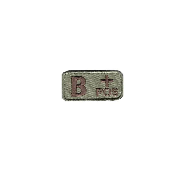 B+ Blood Type OCP Patch with Hook Fastener
