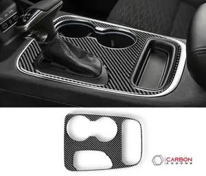 Real Carbon Fiber Center Console Panel Overlay for 2011-2020 Dodge Durango