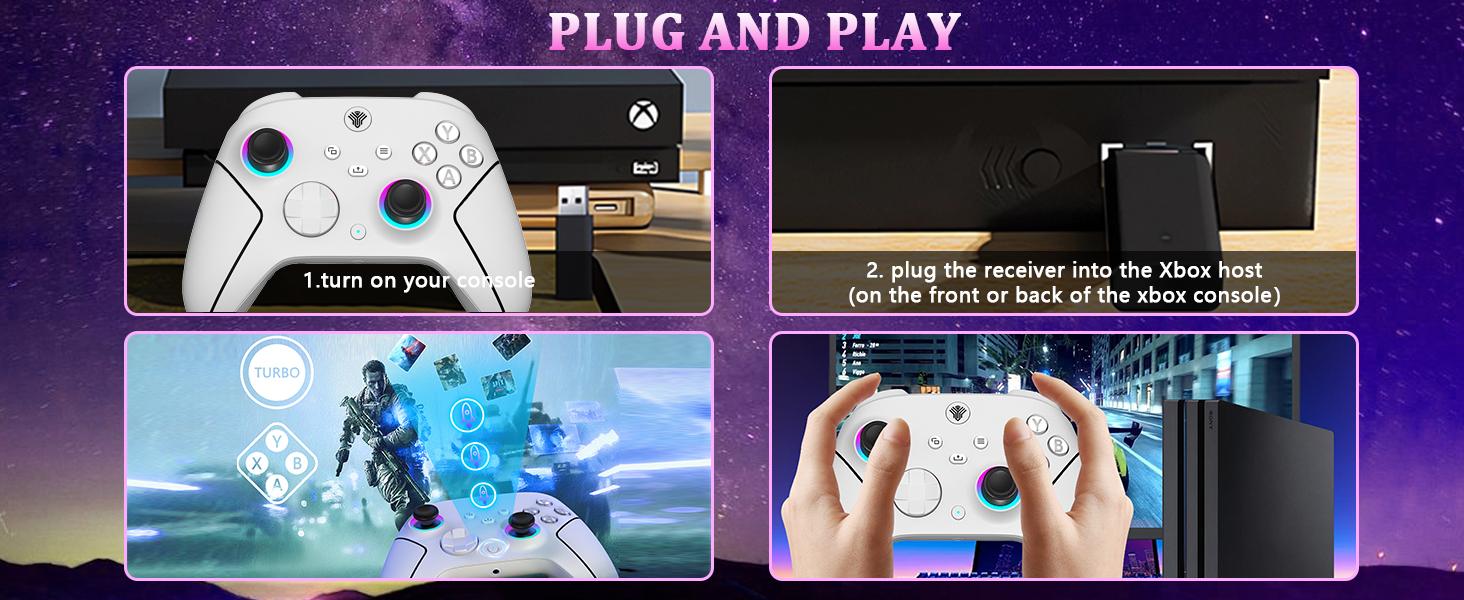 YUYIU Hall Xbox Wireless Controller for Xbox Series X|S, Xbox One, PC & Steam - Anti-Stick Drift Joystick, Dual-Mode Triggers, 6-Axis Gyro, 1000Hz Polling, Turbo & 3.5mm Jack