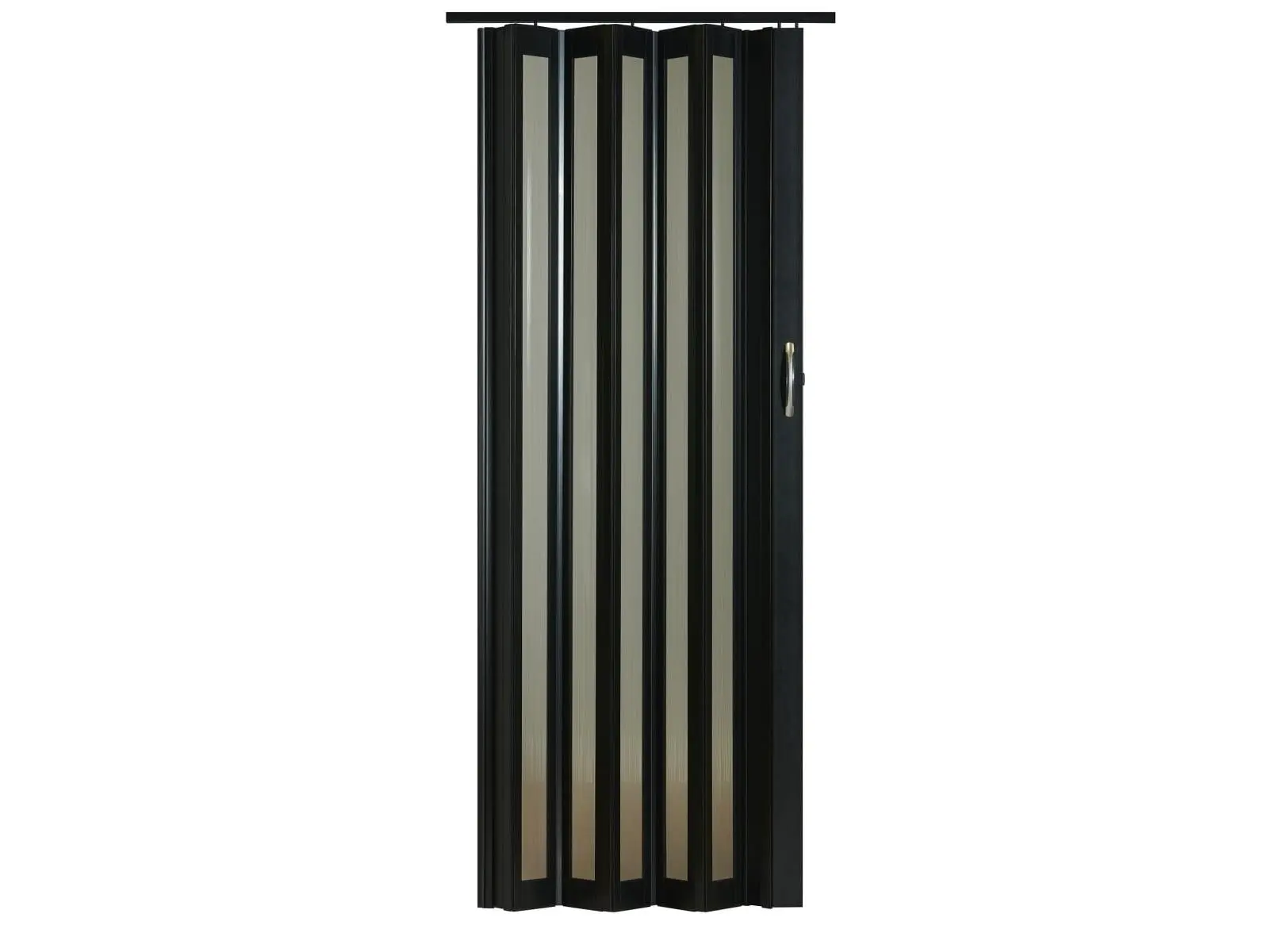 212 MAIN Homestyle Metro Double Wall Vinyl Folding Door - 36x80 in, Modern Black Finish, Rain Panels, Easy to Install, Reversible Handing (Model HSMETRO3680BKRN)