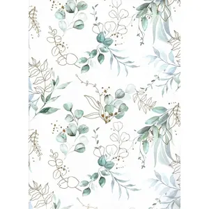 Wrapping Paper Set of 4 Sheets Size 34 x 25 inch for Wedding Communion Eucalyptus Mother's Day Wrap Paper (18-9253)