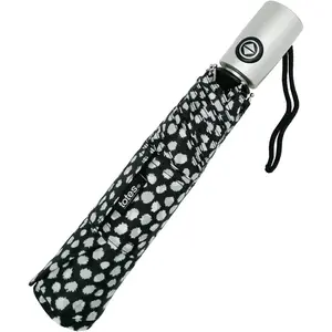NeverWet technology, Auto Open Auto Close Umbrella, Black With White Dots 43" arc Umbrella,, Medium