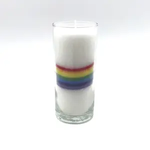 White Rainbow Candle