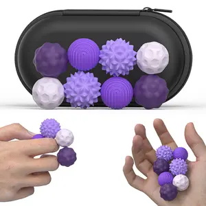 Magnetic Sensory Ball Fidget Toys for Adults&Teens, 8pcs Sensory Attraction Stress Balls with Silicone Shell to Calm Restless Hands Anxious Mind, Desk Stress Magnetic Fidget Balls for Anxiety Relief,Autism and ADHD Classroom Office