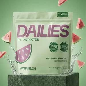 Dailies Clear Protein Watermelon - 40% Daily Protein - 15 Stick Packs - 0g Sugar - 0g Lactose