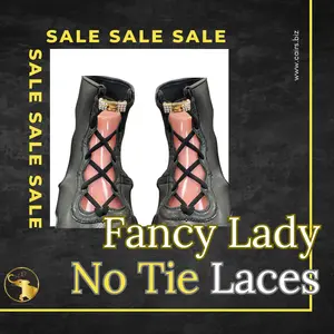 Fancy Lady "No Tie" Laces provide your CAIRS Shoes with expandable shoe lances with a flair of style with the gold gemstone interlock fastner so that you will not have to tie your shoes. Simple slide your shoes on and go. Footwear Comfort Shoelace