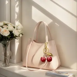 2025 Dedicate Keychain Cherry Purse Charm for Women Valentine Bag Gifts- Cherry Bag Charm Purse Charm Keychain