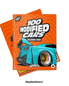 100 MODIFIED CARS COLORING BOOK