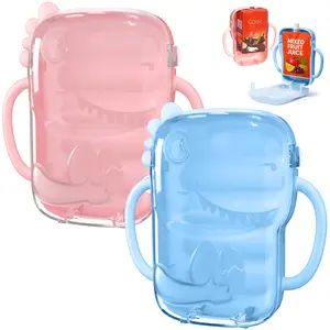 FLYBOK Anti-Squeeze Baby Pouch Holder 2-Pack, Reusable Toddler Drinking Feeding Supplies for Food, Juice Boxes, Yogurt - Essential Home Accessory The First Years Sippy Cups Training Cup