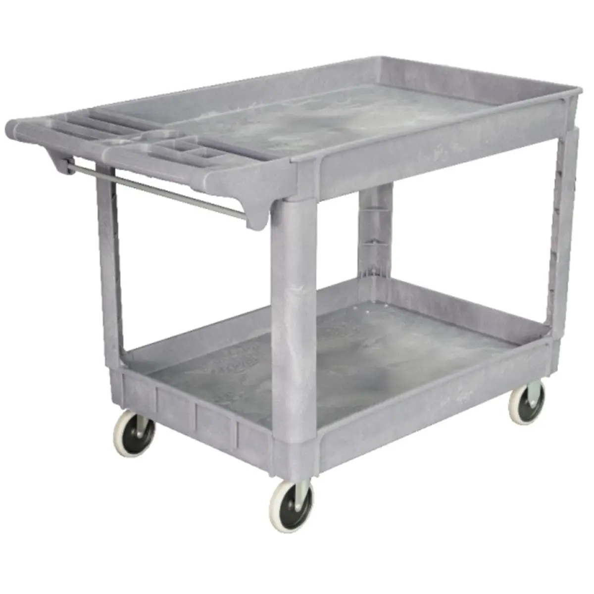 212 MAIN Shop Tuff STF-3826PSC Lightweight Heavy-Duty Durable Structural Foam Service Cart with Wheels, Rectangular Tray, and Rack