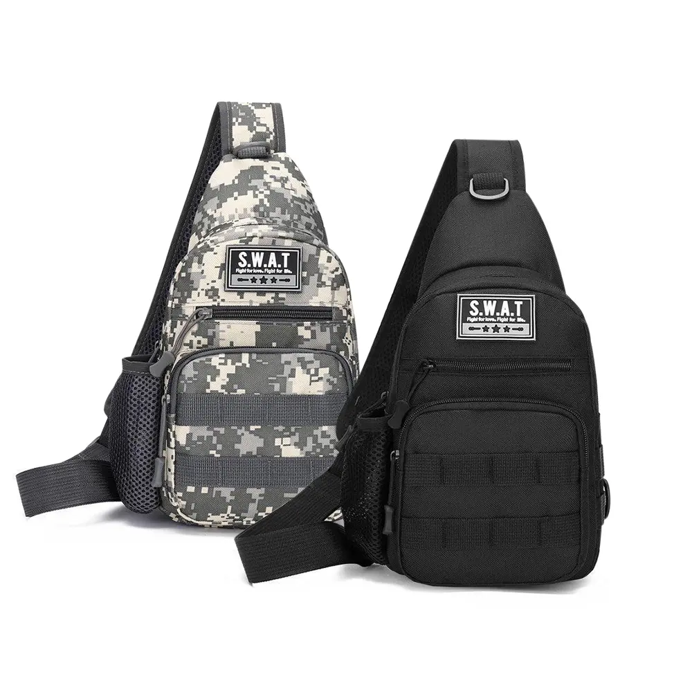 Men's Multifunctional Chestbag, Tactical Sling Sport Shoulder Bag, Assault Pack Messenger Bag for Outdoor Hiking Camping, Sport Shoulder Bags summerwins