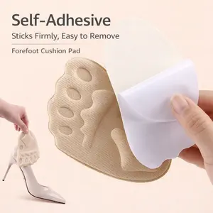 Anti-Slip Forefoot Cushions for Women, Ball of Foot Pads, Half Insole Inserts with Grip Dots for High Heels, Sandals, Open Toe Shoes, 1 Pair