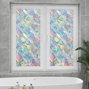 Colorful Spray Pattern Window Film, Static Frosted Glass Sticker, Privacy Window Film for Home Office Decor, Ideal for Living Room Bathroom Kitchen, Ornaments, Decorative Stickers