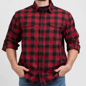 Men's Premium Plaid Flannel - Red