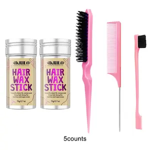 5-count hair wax sticks with combs, hair styling wax sticks, smooth hair wax sticks, professional hair styling products for men and women, head styling supplies, Hair Care Products