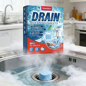🔥24Pcs Drain Cleaning Tablets | Sink Drain Clog Remover Foaming Pipe Cleaner Safe & Efficient，Say Goodbye to Clogged Drains! 24Pcs Foaming Drain Cleaning Tablets Pipe-Friendly Cleaner