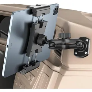 OHLPRO Tablet Stand for Car and Truck Dashboards, Heavy-Duty iPad Holder with Upgraded Dual Spring Clips and Drill Base 360° Rotating arm suitable for 5-inch tablets and mobile phones, Kindle, suitable for vehicles, walls, and desks