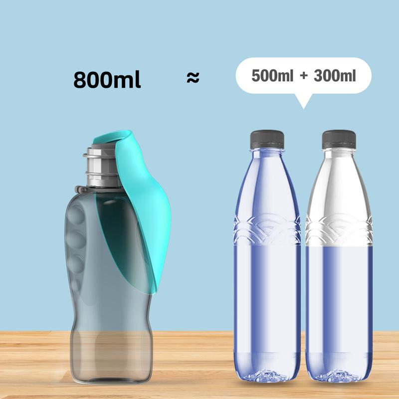 800ml Portable Dog Water Bottle – Travel-Friendly Hydration for Pets
