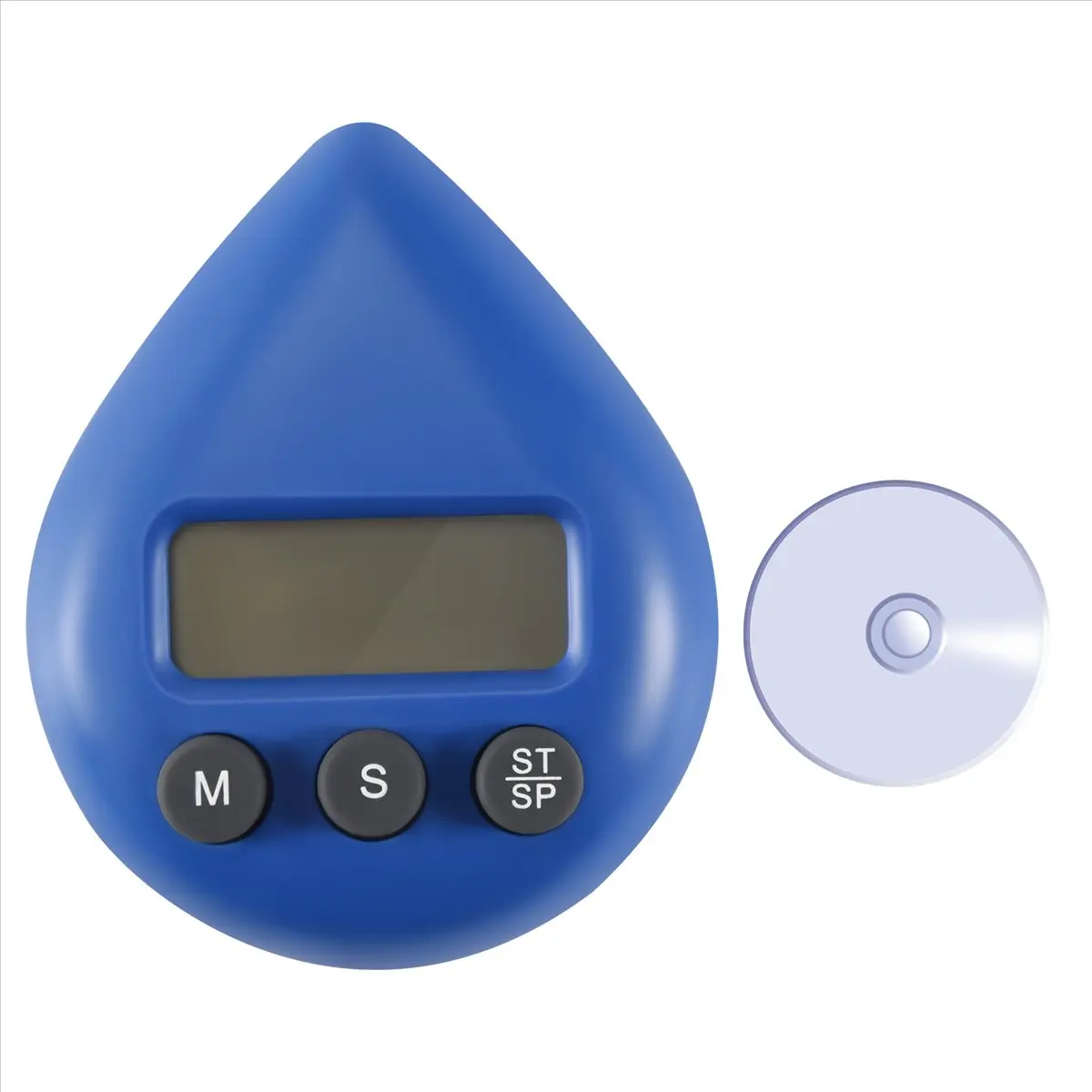 Digital Bathroom Clock Waterproof Shower Clock Timer Temperature Humidity Visual Countdown Timer Wall Clock Blue US