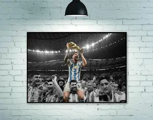 Lionel Messi Poster, Messi Poster, 2022 World Cup Champions, Argentina Football Legend, room decoration Home Decoration Art Poster Poster Print No Frameless