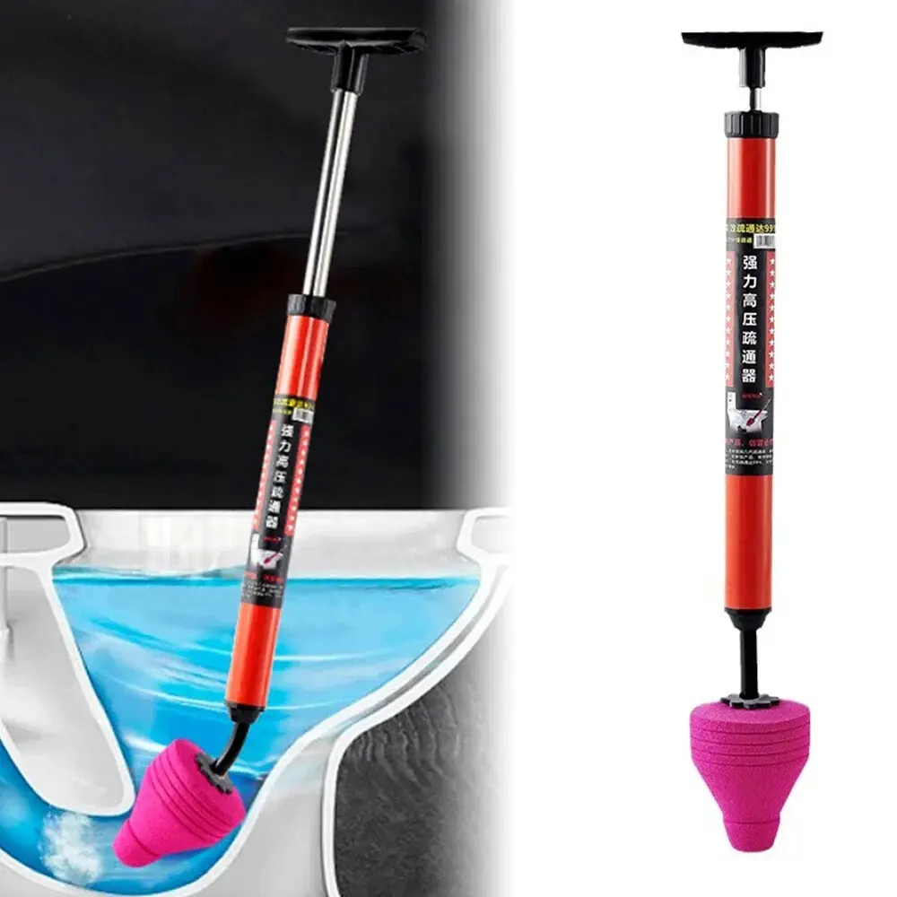 Heavy Duty High Pressure Toilet Unblock Plunger Clog Drain Buster Vacuum Pump US