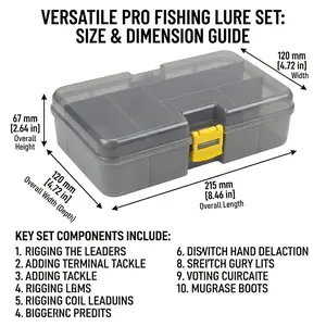 100+ Pcs Complete Pro Fishing Lure Set - All-in-One Tackle Box with Realistic Soft & Hard Baits, Topwater Frog, Minnows, Crankbaits, Bullet Weights & Spinner Baits - Freshwater & Saltwater Fishing Gear Kit for All Anglers