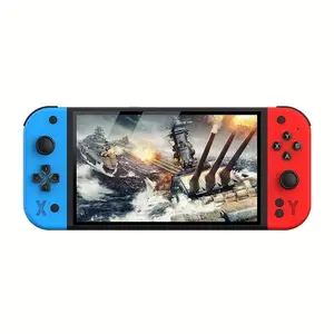 7 Inch Retro Handheld Gaming Console, Dual Joystick, Quad-Core Processor, HD Output, TV Casting, Long Battery Life, Portable Gift