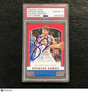 2012-13 Panini Basketball #154 Spencer Hawes Signed Card AUTO 10 PSA/DNA Slabbed
