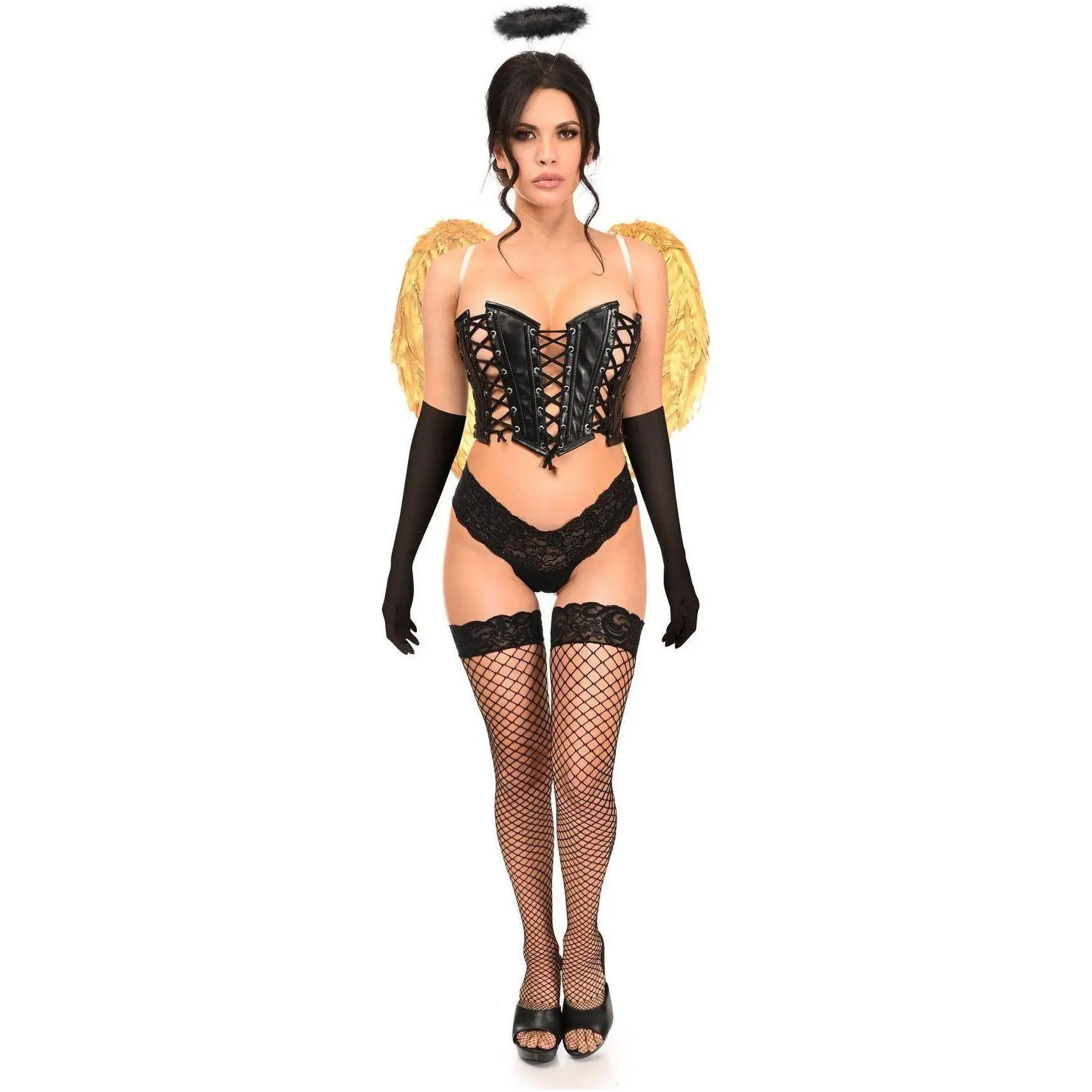 Lavish 4 PC Golden Angel Corset Costume
