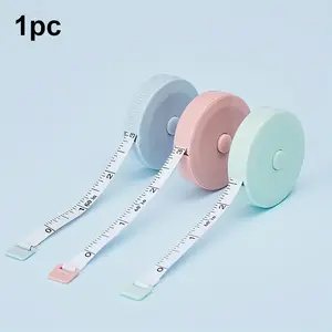 Retractable Body Measuring Tape, 60 Inch Soft Durable Tape Measure Dual Scale Inch & CM, Push Button Retraction, Accurate Portable Ruler for Weight Loss Fitness Tailoring Sewing
