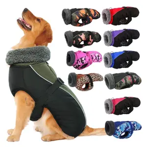 Extra Warm Dog Coat Reflective Adjustable Dog Jacket Dog Winter Coat with Buckle Fleece Turtleneck Dog Jacket for Cold Weather Soft Winter Coat for Small Medium Extra Large Dogs