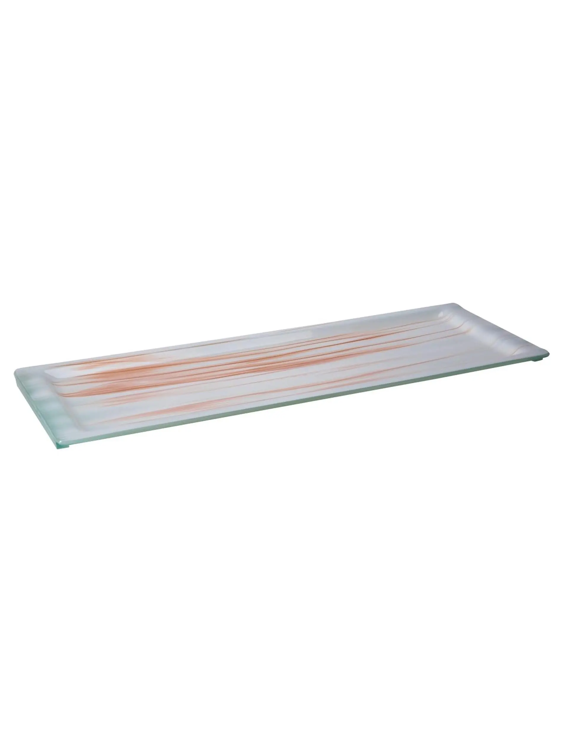 Rosseto GLS062GW Large Size Rectangular Rimmed Serving Platter, White-Gold, Modern and Chic, for Modern Home Decor