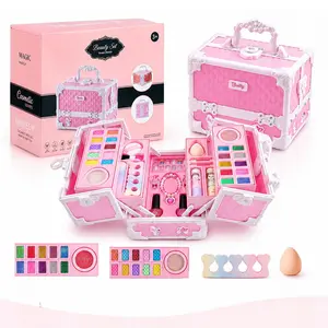 Makeup Handbag Set, Playset, Pretend Play Set, Princess Style Safe Washable Cosmetics Toy, Suitable for Girls Ages 3-12, Creative Birthday Gift
