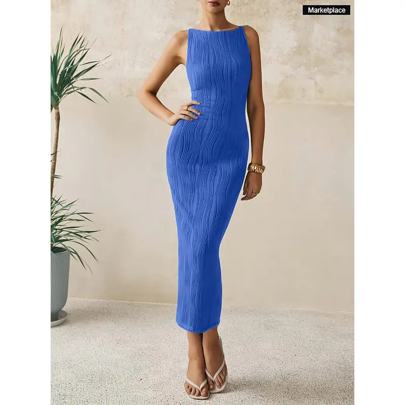 Women's Elegant Off-Shoulder Backless Sleeveless Long Formal & Casual Sundress - Vibrant Emerald Green, Machine Washable Summer Sheath Dress with Slit Hem for Weddings, Beach Vacations & Evening Events, Casual Summer Dresses