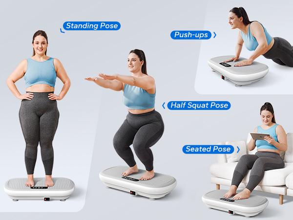 Merach High-Power Vibration Plate Exercise Machine,440lbs Weight Capacity, Bluetooth Remote Control, 4 Workout Modes for Home Gym Fitness Equipment