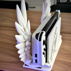 [Adjustable Switch Stand] 1pc Adjustable Wing Base Stand for Nintendo Switch | Detachable Gaming Console Holder, Portable Clip-On Desk Organizer, ABS Material, Decorative Display and Storage Accessory, Ideal for Gifting