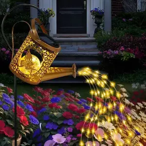 Solar Watering Can Lamp, Waterproof Outdoor Garden Decor, Large Hanging Solar Lantern Fairy Light, Ideal for Patios, Porches, Yards, Gardens, Paths, Solar Garden Lights
