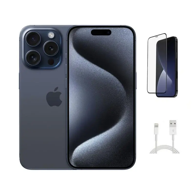 Refurbished Apple iPhone 15 Pro A2848 (Unlocked) Acceptable Condition with Pre-Installed Tempered Glass & 1 Year Warranty