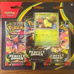 Perfect Order 3 Pack Blister [Chikorita] - ME03: Perfect Order (ME03)