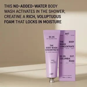 The Body Wash Concentrate by AKT London - 3x Concentrated Formula - 100ml - Prebiotic Skin-Balancing - Moisture Locking - Natural & Vegan - Plastic Free