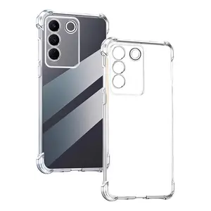 Transparent Shockproof Phone Case for Vivo Series, Military Grade Tpu Material, Air Cushion Design, Anti-Drop Protection