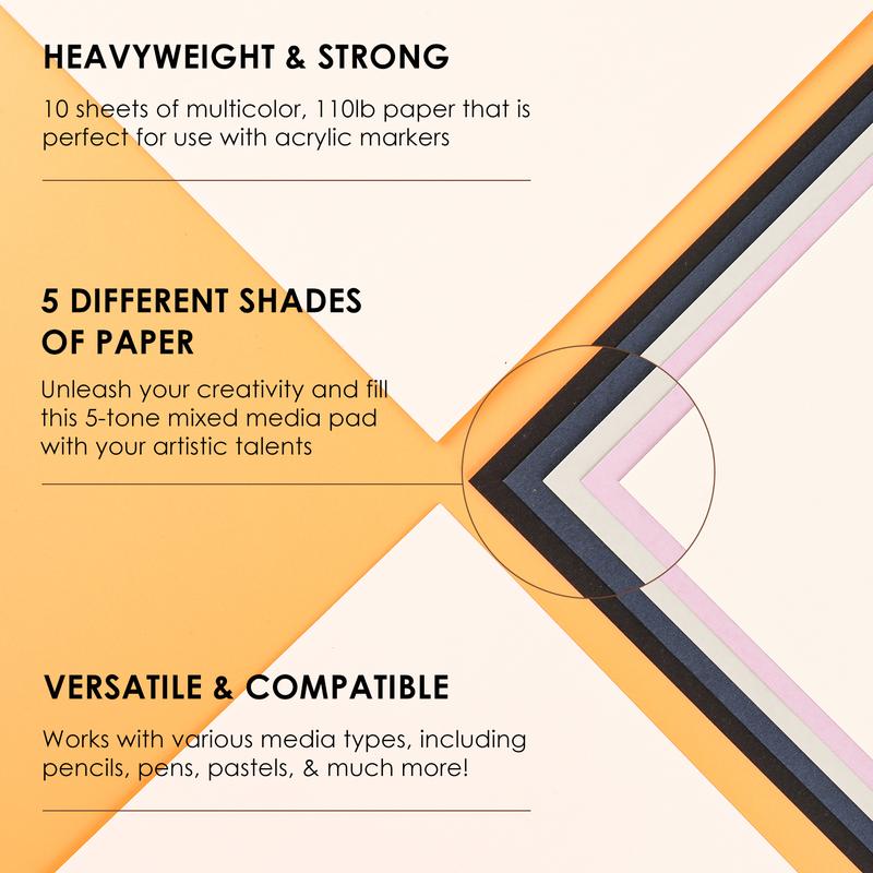 [Flash Sale] Grabie Acrylic Markers Paint Pens Set (Drawing Pad Included), for Rock Painting, Ceramic, Canvas, Plastic, Glass artmarkers acrylic paintmarkers, coloring, artist, creative, durable, glossy, easily, waterproof, gift for valentines's day