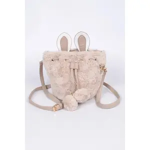 Faux Fur Bunny Clutch Handbag