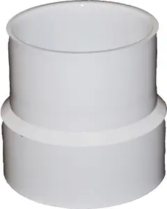 Normandy  6 in. PVC S-D x DWV Adaptor Coupling, White