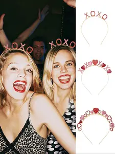 Party Heart-Shaped Headband with Sparkling Diamonds, Perfect for Parties and Queue Lines, Stylish Hair Accessory for Women