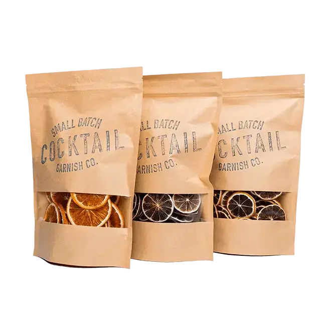 Cocktail Garnish Co. Citrus Flavors Dehydrated Fruit Mixology Equipment Bundle - 3 Pack of Cocktail Garnishes for Drinks - Orange, Lime, Lemon Slices - Total Slices: 30+ Orange, 55+ Lime, 50+ Lemon - 12in x 10in x 3in