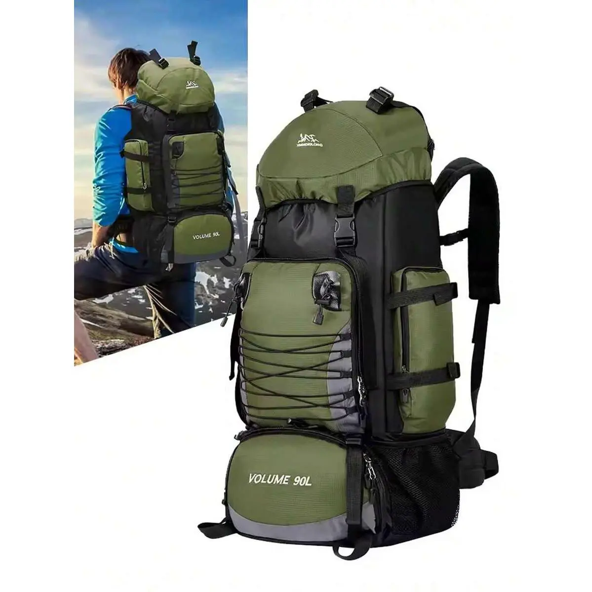 90L Travel Backpack, Large Capacity Camping Backpack, Climbing Backpack, Outdoor Sports Hiking Shoulder Bag, Essential For Camping, Bags For Traveling, Travel Bags, Beach Bag, Camping