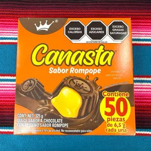 Canasta Sabor Rompope - 50pcs Chocolate Con Relleno sabor Rompope