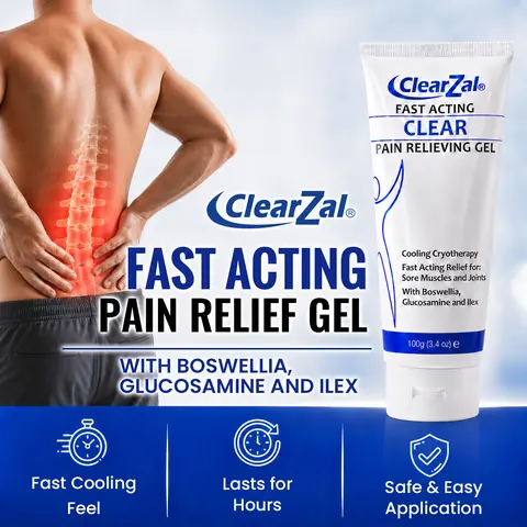 Clearzal Soothing Cooling Gel 100g, Relieving Body Gel, Cooling with Menthol and Frankincense, Helps Relieve Muscle Tension , Relax your waist, legs, knees, shoulders and neck to relieve fatigue, Sports Soothing Cooling Gel Body Care Lotions Repair gel